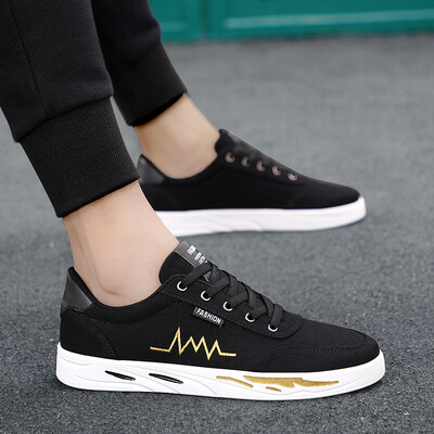 

Korean Mens Shoes Summer Recreational Canvas Mens Sports Running Trendy Shoes Autumn Slipper Shoes