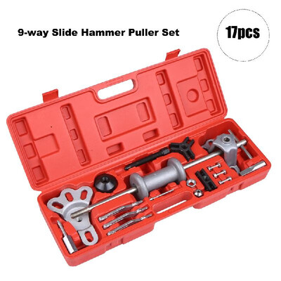 

17pcs 9-Way Slide Hammer Puller Set Front Wheel Hub Bearing Remover & Rear Wheel Axle Shaft Puller Tool Kit