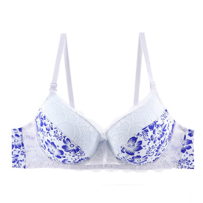 

〖Follure〗Fashion Sexy Gathering Ladies Bra C Cup Lace Printed Coloured Underwear Bra