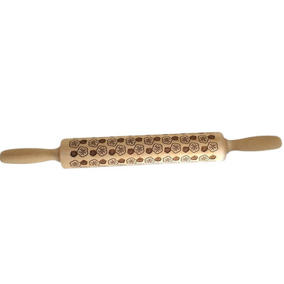 

Xmas Tree Leaf Flower Snowflake Emboss Rolling Pin Baking Cookies Dough Roller