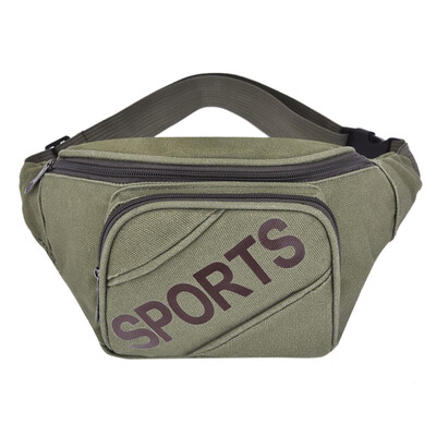

Tailored Men Canvas Pockets Women Messenger Bag Outdoor Sports Bag Mobile Phone Bag