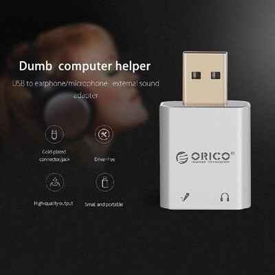

ORICO SK02-SV Audio Card USB Sound Card Adapter Audio Stereo Adapter Cable for Laptop PC