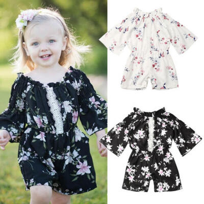 

US Toddler Kid Baby Girl Floral Romper Jumpsuit Sunsuit Holiday Outfits Clothes