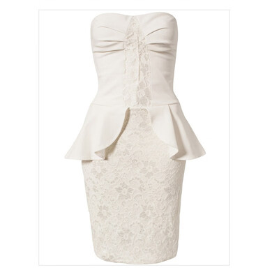 

European&American temperament sexy nightclub ruffled slim bag hip wrapped chest dress annual meeting banquet tube top skirt