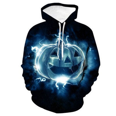 

Toponeto Halloween Men Couples 3D Print Long Sleeve Hoodie Sweatshirt Pullover Tops