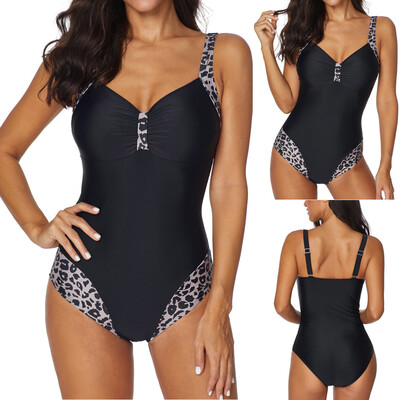 

Saidsome Women Siamese Bikini Set Push-Up StripeSwimwear Beachwear Swimsuit