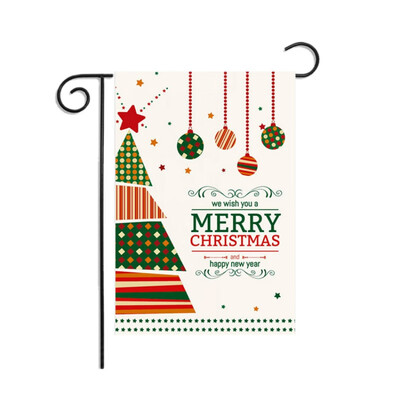 

New Hot Christmas Series Garden Flag Cartoon Printed Decorative Hanging Banner For Outdoor Yard Lawn Patio Porch Decor Year