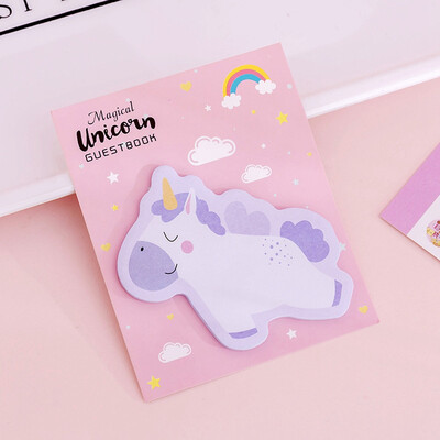 

Cartoon Unicorn Memo Pad Unicorn Sticky Notes Paper Bookmark Marker Message Sticker Cartoon Note Pads School Office Supplies