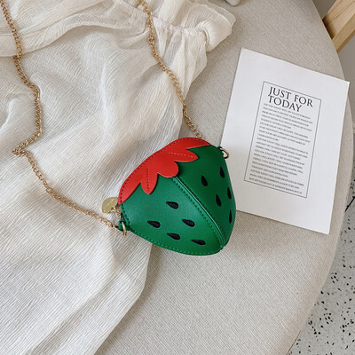 

Tailored Girl Children Cute Strawberry Leather Chain Crossbody Bags Shoulder Bags
