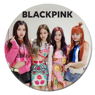 

Black Pink tin Plate Badge Brooch Cute Cartoon Brooch Bag Pendant Boys Girls Accessories hot Gift for Fans