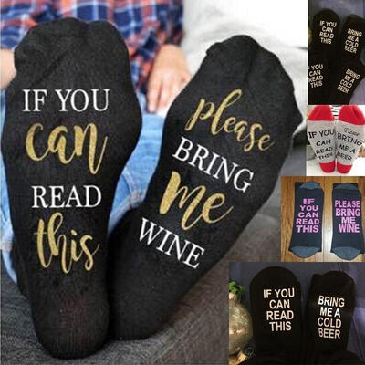 

If you can read thisBring me a glass of wine on the Sole socks Christmas gift