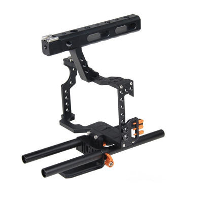 

Camera Cage Aluminum Alloy Ergonomic Handheld DSLR Camera Cage Rig for A7S GH4