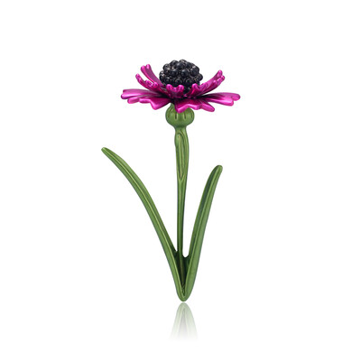 

Fashion Pink Blue Cornflower Daisy Flower Enamel Brooches Weddings Brooch Pins