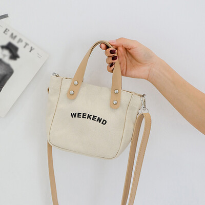 

Tailored Female Bag Campus Canvas Bag Large Capacity Handbag Shoulder Diagonal Package