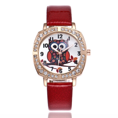 

2018 Hot Sale New Silicone Rubber Strap Rhinestone Owl Watches Women Fashion Casual Quartz Watch Ladies Sport Wristwatches &Ff