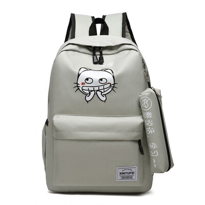 

A Simple Backpack for Senlin Senior High School Students Korean Edition Japanese Canvas Ins Wind Junior High School GirlsShould