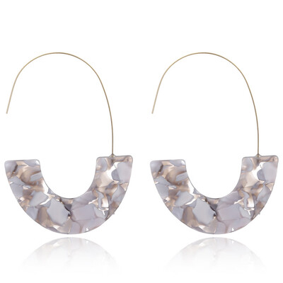 

Geometric Dangle Drop Hook Acrylic Ear Stud Earrings