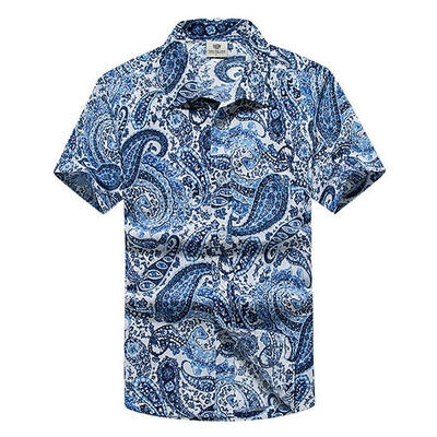

Plus Size Printing Loose Shirt Casual Quick Dry Short Sleeve Mens Shirt Beach Tops Clothes Clothing