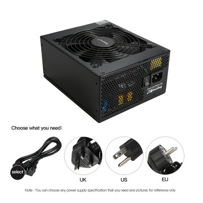 

Segotep 1250W GP1350G ATX PC Computer Mining Power Supply 80Plus Gold Active PFC Support 6 Graphics Cards