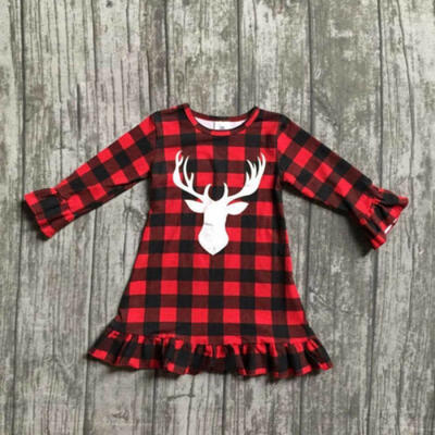 

SUNSIOM Baby Girl Kid Christmas Long Sleeve Dress Outfit Casual Clothes Costume