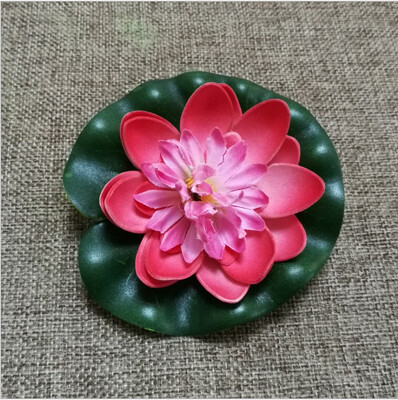 

FUNNYBUNNY 10cm Artificial Pink Purple Orange Crimson Floating Lotus Flowers Home Garden Pond Aquarium Wedding Decoration