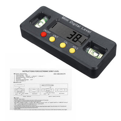 

Electronic Spirit Level Digital Angle Finder Protractor 4×90° Without Batteries