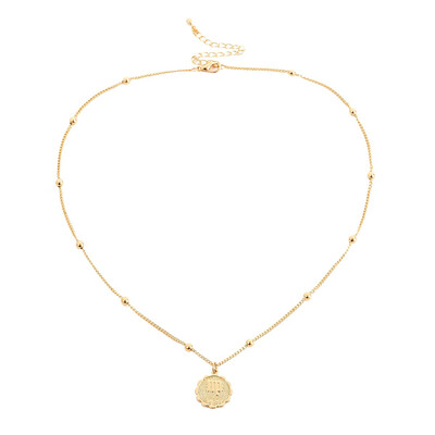 

Star Zodiac Sign 12 Constellation Necklaces & Pendants Choker Beads Coin Necklaces for Women Long Chain Necklace bijoux femme