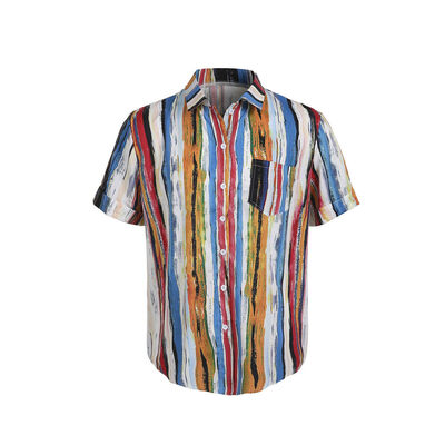 

Mens Hawaiian Summer Floral Printed Beach Short Sleeve Camp Shirt Tops Blouse