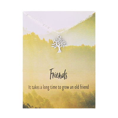 

2018 New Arrived Friendship Friiends Tree Life Alloy Pendant Chocker Necklace For Women Fashion Jewelry