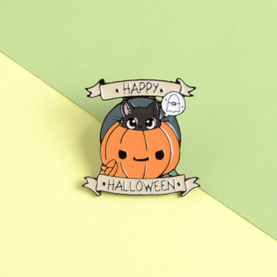 

Halloween Witch Pumpkin Brooches Pins Badge Jewelry Gift Accessories Vogue