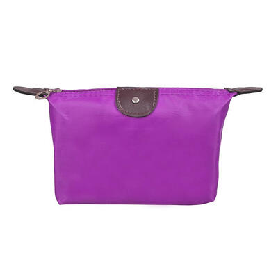 

Folding Waterproof Dumpling Shape Makeup Bag Travel Pure Cosmetic Organizer