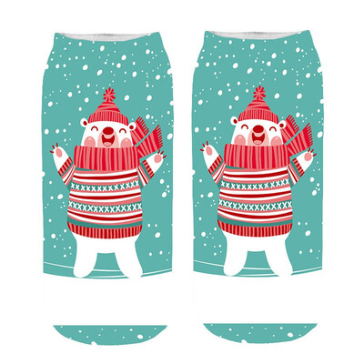 

Gobestart Womens 3D Cartoon Funny Christmas Crazy Cute Amazing Novelty Print Ankle Socks