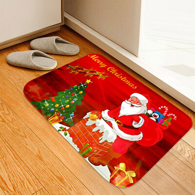 

Siaonvr Christmas Carpet Kitchen Doorway Bathroom Floor Carpet Floor Mat Print 40x60cm