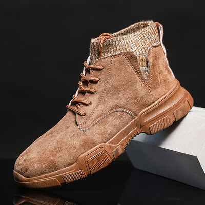 

Shoes male Korean version of the trend of wild England tooling casual shoes mens high-top shoes