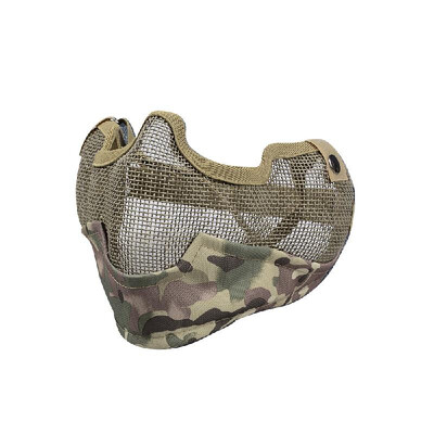 

ZL-V2 Half-face Mesh Mask with Ear Protection Impact-resistance 700FPS Protective Mask Carbon Steel Mesh for Outdoor CS Paintball
