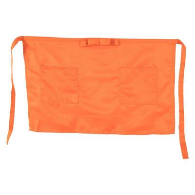 

Unisex ApronHalf-Length Polyerter Apron Unisex Bowknot type With Pockets For Waiter Waitress Womens Aprons