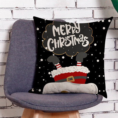 

Siaonvr Home Decor Cushion Cover Merry Christmas Pillowcase Sofa Throw Pillow Covers