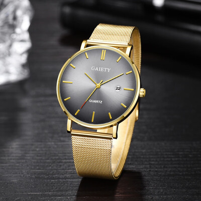 

〖Follure〗Fashion Casual Calendar Simple Single Business Net With Strap Mens Watch