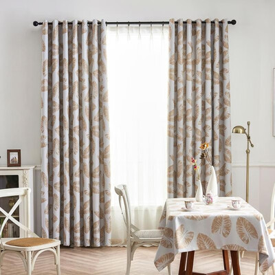 

1 x 25m Blackout Window Curtain Banana Leaf Printed Room Shading Curtain