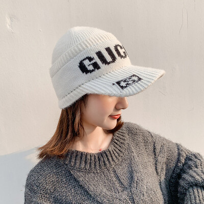 

Empty top woolen hat childrens winter net red personality fashion student Korean version versatile letter new knitting cap