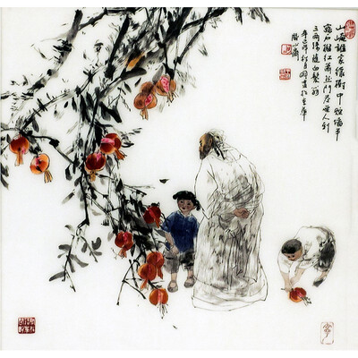

Dong Ning a lot of blessings hand-embroidered paintings decorative paintings 9794