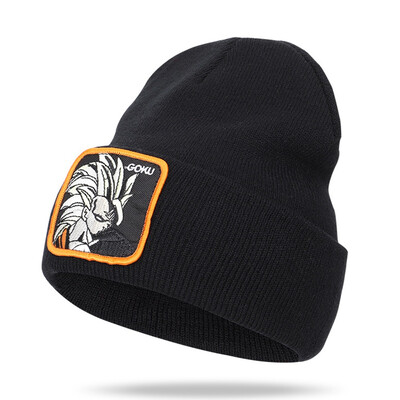 

redCherry Anime Winter Hats Dragon Ball Z Embroidery Skull Beanies Hat Cap Hip Hop Knitted Hat