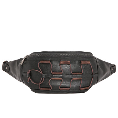 

Original design Korean mens chest bag simple leather hip mens chest bag personality bag backpack