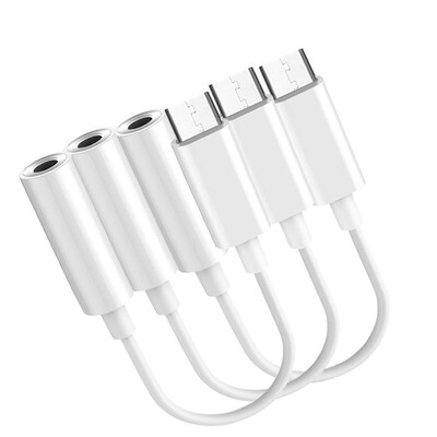 

3PCS USB Type C to 35mm Earphone Headphone Adapter Cable