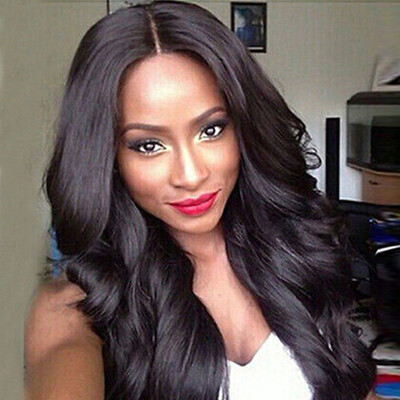 

〖Follure〗Dark Brown Brazilian Hair African American Curly Wavy Women Wig Hair