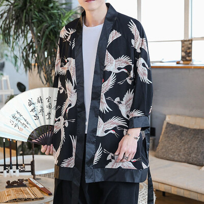 

Toponeto New Style For Men In Autumn And Winter Large-Size Printed Vintage Cardigan Coat