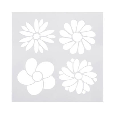 

Plastic Flower Print Coffee Cake Stencils Mould Fondant Template Spray Mold