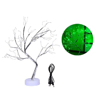 

2 Impetus Supply Mode Energy Saving Home Decoration Small Night Lamp 108 Bulbs Emulational Tree Light With Copper Wire Green Color