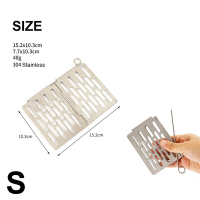 

Outdoor Camping Folding Barbecue Charcoal Grill Grid Metal BBQ Plates Cooking