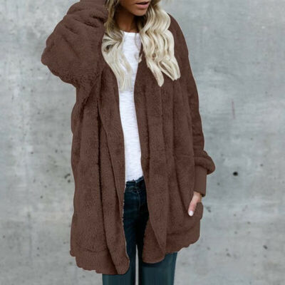 

Winter Autumn Women Long Sleeve Hoodie Jacket Outerwear Tops Warm Slim Coat